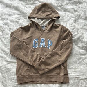 GAP Women’s Tan and Blue Sweatshirt
